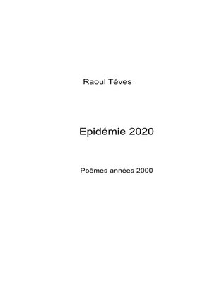 cover image of Epidémie 2020